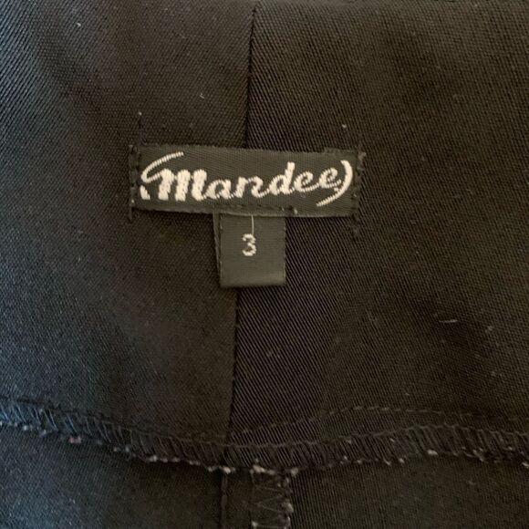 Mandee solid Black Dress Pants high waist open leg Size 3 - Picture 7 of 8